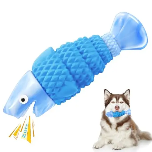 WinTour shark shaped squeaky dog chew toy for aggressive chewers