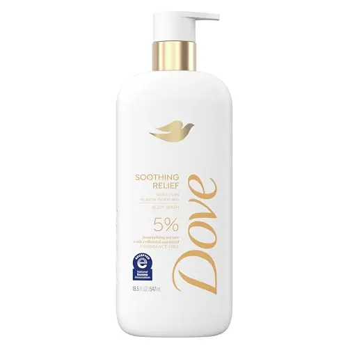 Dove Fragrance Free Body Wash bottle for sensitive skin