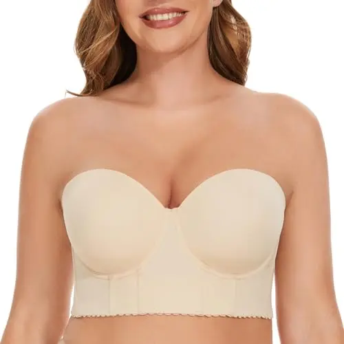 SEA BBOT longline strapless corset bra with deep cup design