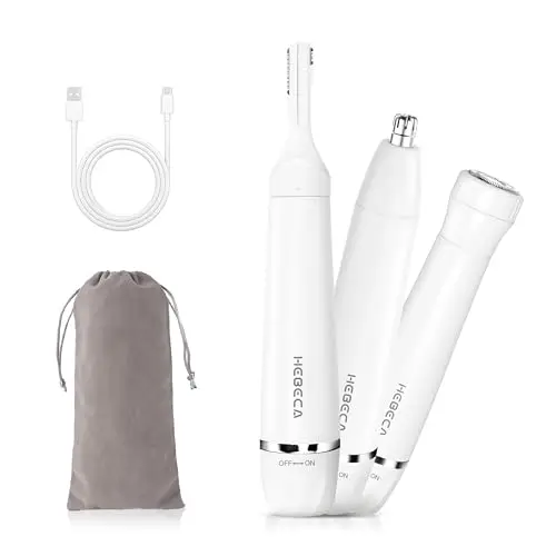 HEBECA white 3-in-1 facial hair trimmer with multiple attachments