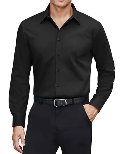 J.VER stain shield dress shirt with stretch fabric