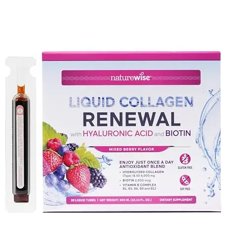 NatureWise Hydrolyzed Liquid Collagen tubes with mixed berry flavor
