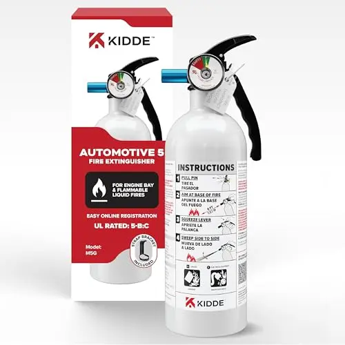 Kidde vehicle fire extinguisher with mounting bracket