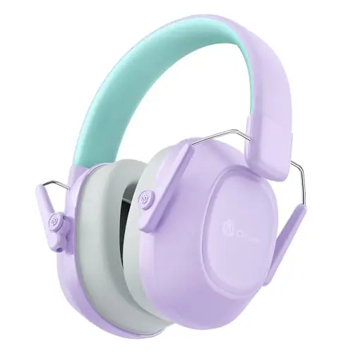 iClever EM01 kids noise reduction earmuffs in purple