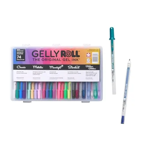 SAKURA Gelly Roll gift set with 74 pens and storage case