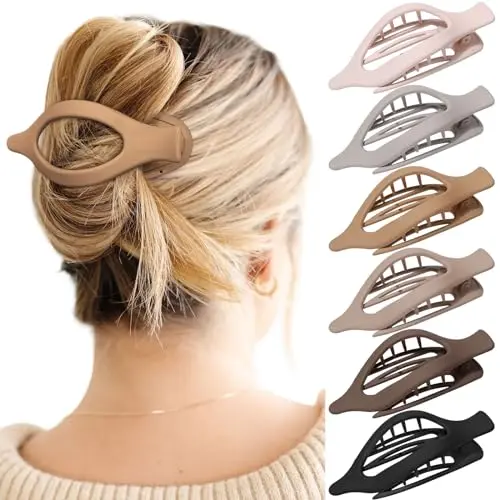 French Concord flat side slide hair clips in matte colors