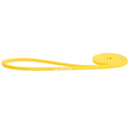 LEZER yellow resistance band for light workouts and physical therapy