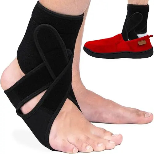 Omeer right foot AFO brace with non-slip sole for walking