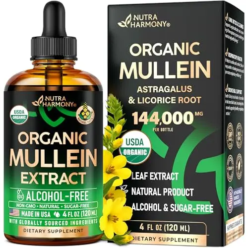 NUTRAHARMONY USDA Organic Mullein Liquid Drops