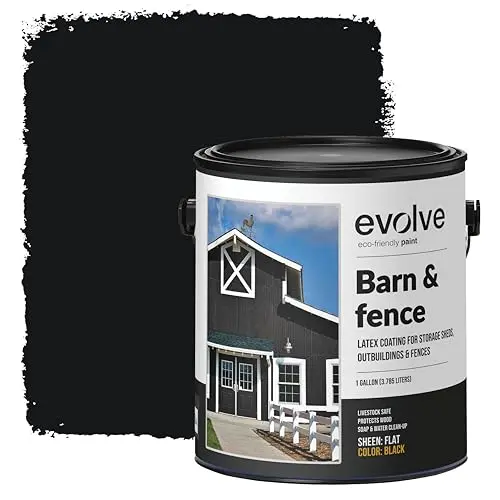 EVOLVE barn and fence paint gallon container in black