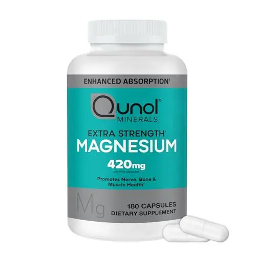 Qunol Magnesium 420mg capsules bottle