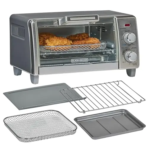 BLACK+DECKER Crisp 'N Bake air fry countertop oven in stainless steel