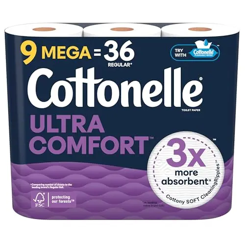 Cottonelle Ultra Comfort toilet paper with CleaningRipples texture