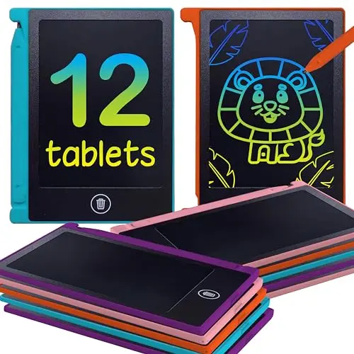 Mini LCD writing tablets in assorted colors