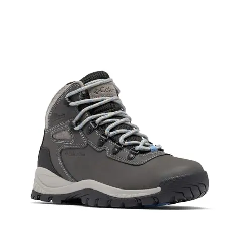 Columbia Women's Newton Ridge Lightweight Waterproof Hiking Boot on a mountain trail