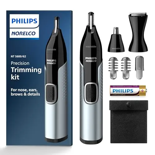 Philips Norelco nose trimmer 5000 with protective guard and accessories