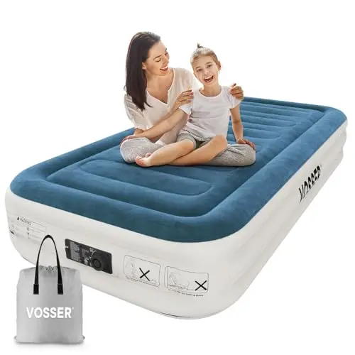 VOSSER Twin air mattress with compact design for single sleepers