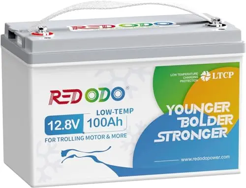 Redodo 12.8V 100Ah LiFePO4 battery with upgraded BMS
