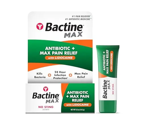 Bactine MAX antibiotic ointment with lidocaine for pain relief