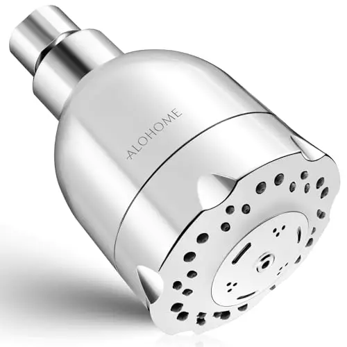 ALOHOME chrome shower head with luxury design and multiple spray settings