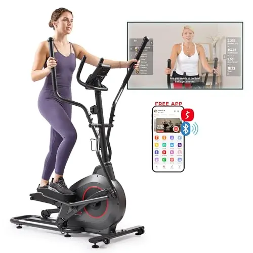 Sunny Health & Fitness silent elliptical machine with long stride