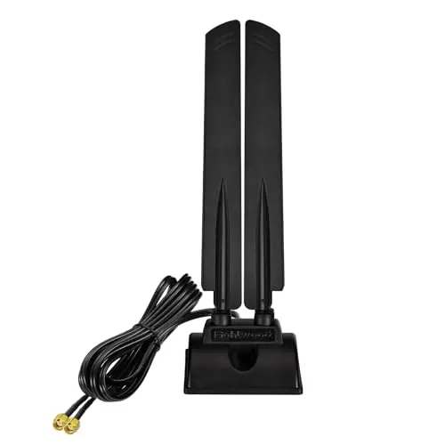 Eightwood WiFi 6E antenna with magnetic base and extension cable