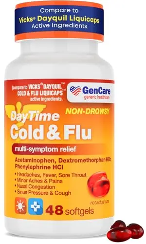GenCare multi-symptom non-drowsy cold and flu softgels