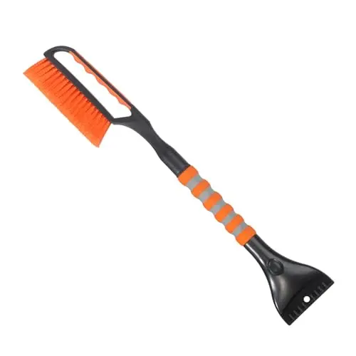 LoyaGour snow brush and ice scraper with comfortable grip