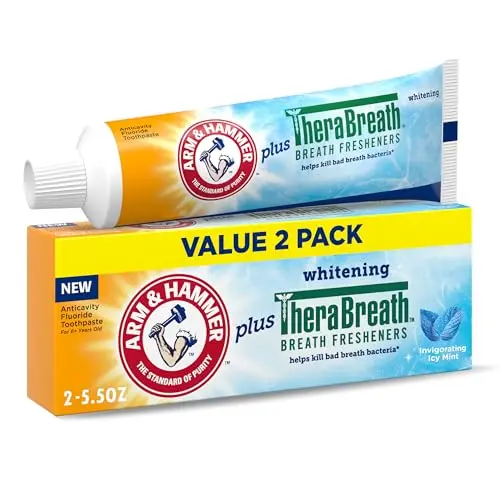 ARM & HAMMER toothpaste with TheraBreath breath fresheners
