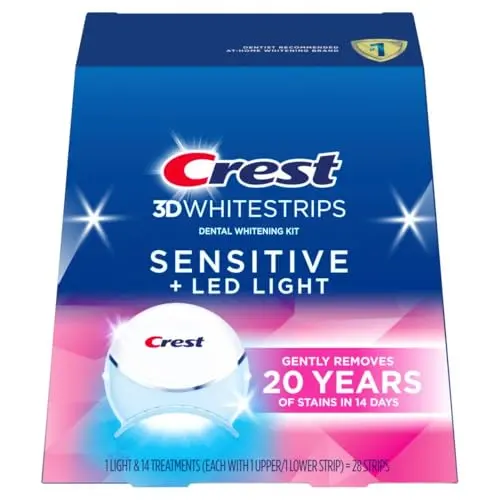 Crest 3D Whitestrips Sensitive & Gentle teeth whitening kit with LED light