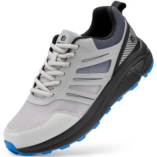 FitVille extra wide running shoes for men in black