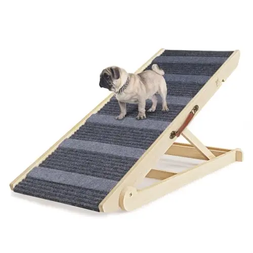 YaFiti wooden dog ramp with multiple height adjustments