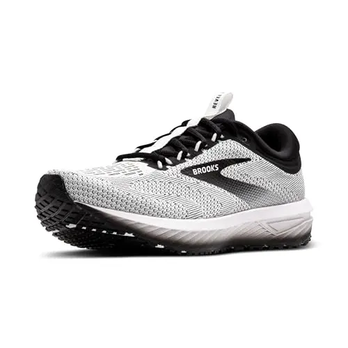 Brooks Revel 7 women's neutral running shoe in white and black
