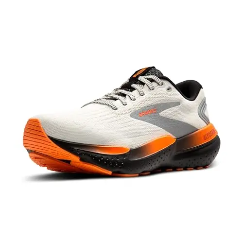 Brooks Glycerin 21 running shoes in Ecru and Orange color