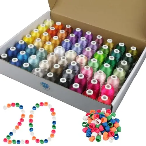 Simthread 63-color embroidery thread set with thread holders