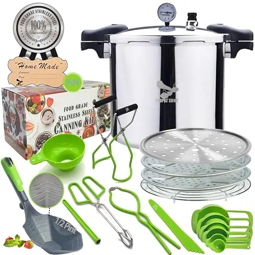 Supa Ant pressure canner with full canning kit accessories