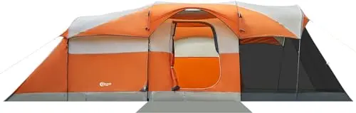 Portal 8 person family camping tent with screen room and rainfly