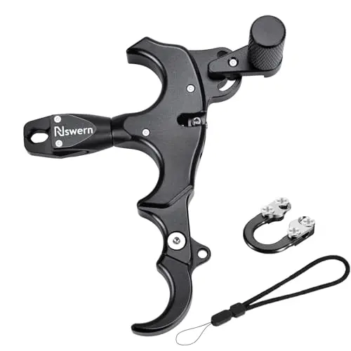 Nswern 3/4 finger thumb release with 360-degree rotation for compound bows