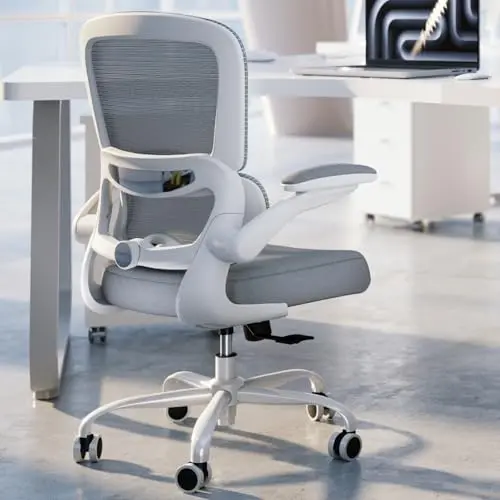 TRALT office chair with mesh back and adjustable lumbar support
