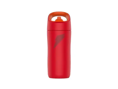 Gatorade Rookie kids metal water bottle in red with flip-up straw