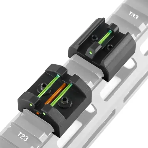 TPRCOL low baseline optical fiber front and rear iron sights