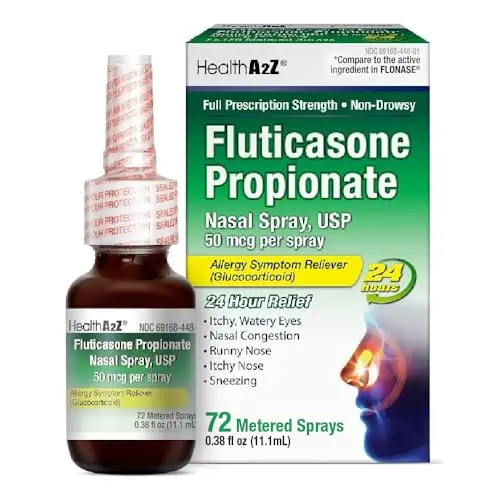 HealthA2Z Fluticasone Propionate Nasal Spray for 24-hour allergy relief