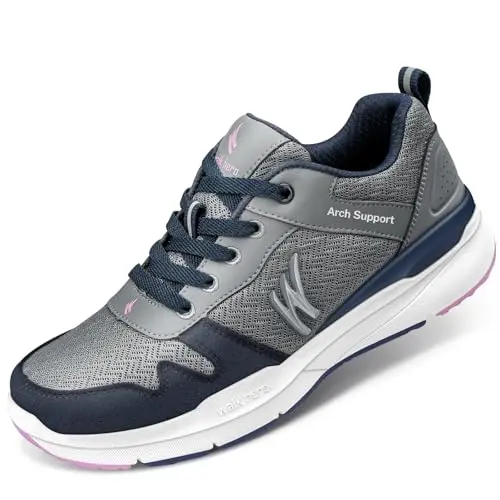 Women's walking sneakers with arch support and breathable mesh