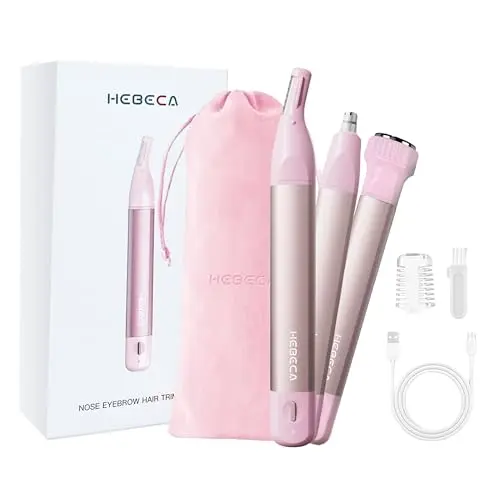 HEBECA pink metal body nose hair trimmer