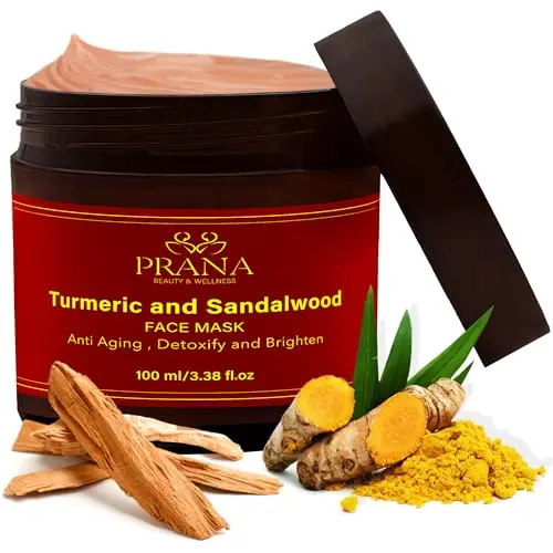 PRANA sandalwood and turmeric clay face mask
