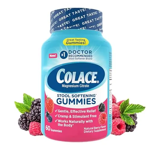 Colace stool softener gummies in mixed berry flavor