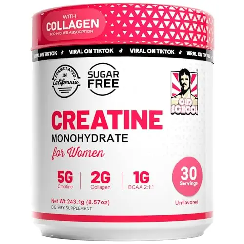 Old School Labs creatine powder designed for women's fitness goals