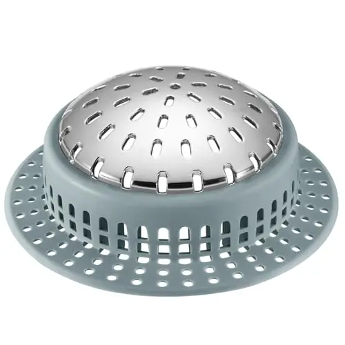 Aluvor stainless steel shower drain hair catcher for pop-up drains