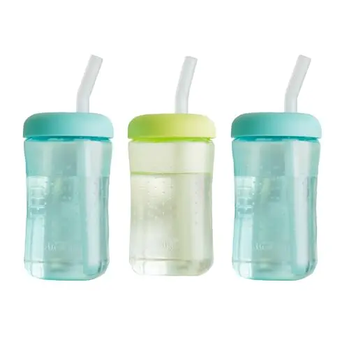 The First Years Squeeze & Sip toddler training cup with squeezable body and silicone straw