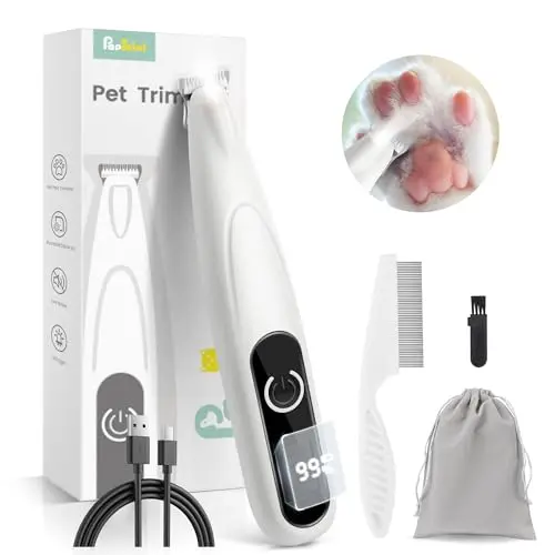 PAPMINI dog paw trimmer with LED display and light